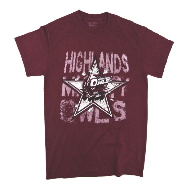 画像1: 【古着】HIGHLANDS MIGHTY OWLS ハイスクール / スクール Tシャツ / ギルダン(GILDAN) / #00261 (1)