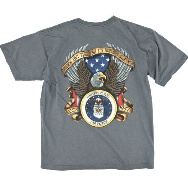 画像2: 【古着】AIR FORCE / ミリタリー・米軍 Tシャツ / ベイサイド (BAYSIDE) / #00277 (2)