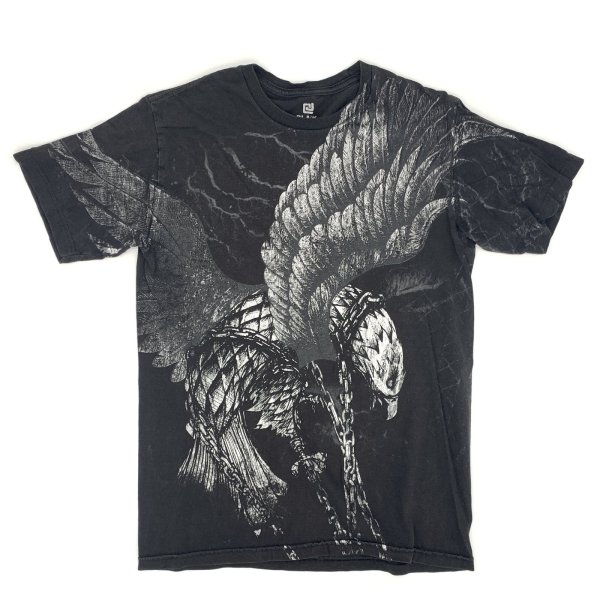 画像1: 【古着】デザイン Tシャツ / ブラック (BLACK) / #00278 (1)