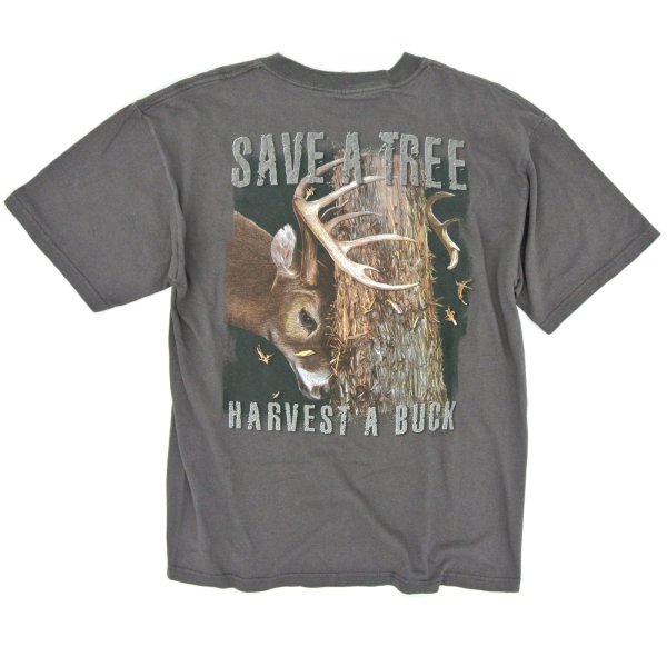 画像2: 【古着】BUCK WEAR / アニマル・動物 Tシャツ / ギルダン (GILDAN) / #00291 (2)