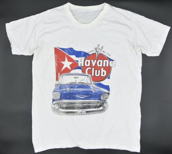 画像1: 【古着】Havana Club Chevrolet CUBA / 車 Tシャツ / #00298 (1)