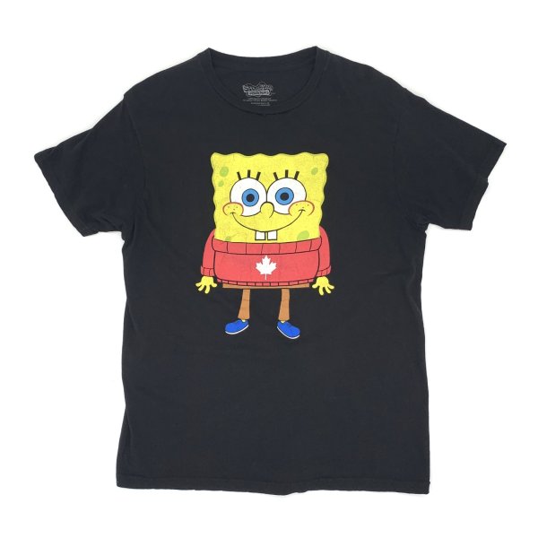 画像1: 【古着】SpongeBob スポンジボブ カナダ Tシャツ / #00377 (1)