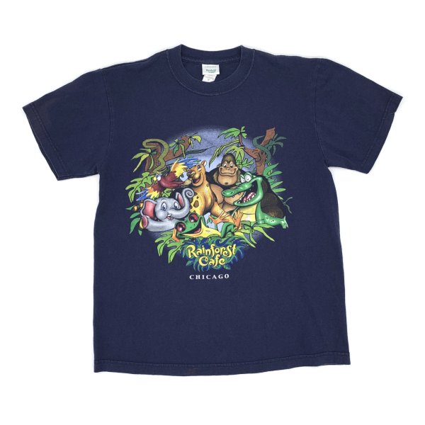 画像1: 【古着】RAIN FOREST レインフォレストカフェ Tシャツ / #00447 (1)